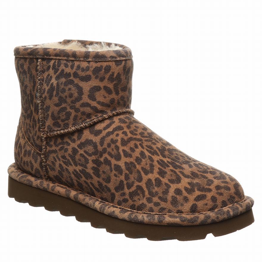 Bearpaw Alyssa Snow Boots UK - Women's Boots Leopard ||MWKHIX-410||